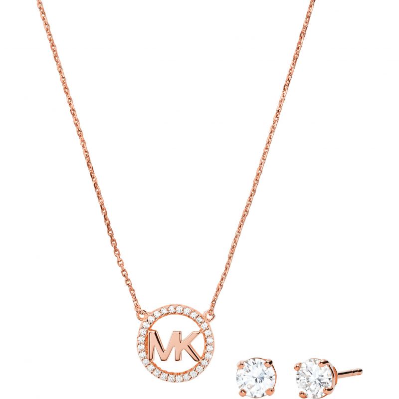 Michael kors sale rose gold pendant