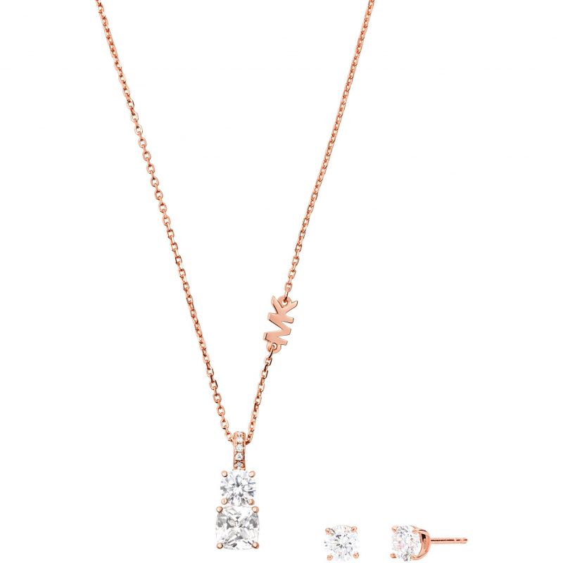 Michael kors store rose gold necklaces