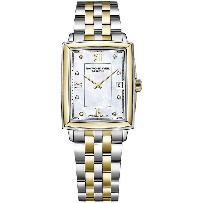 Two tone 2025 rectangular watch