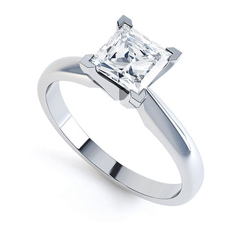 High set princess on sale cut engagement ring