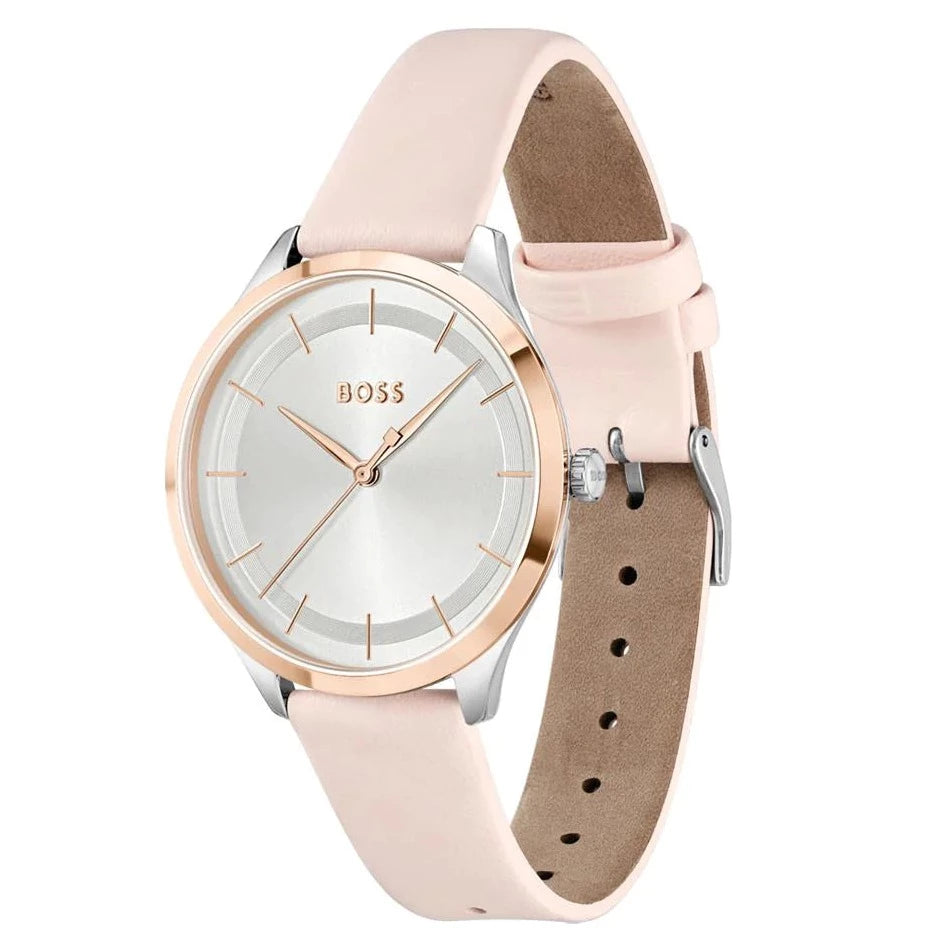 Hugo boss ladies watch leather online strap