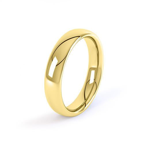 Court Profile Wedding Band - O Finger Size, 18ct-yellow-gold Metal, 4 Width-Design Centre Jewellery